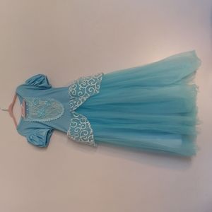 Blue Frozen-like ball gown dress, size  4 or 5